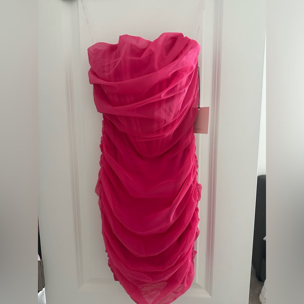 Pink Superdown corset dress
